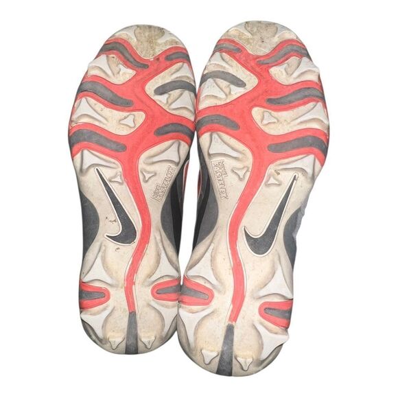 Nike Kids Black Hyperdiamond Fastflex Baseball Softball Cleats Orange 3M EUC - Picture 8 of 9